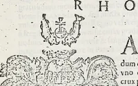 An illustration from Orbis Polonvs, splendoribus caeli: Triumphis mundi: pulchritudine animantium: decore aquatilium: naturae excellentia reptilium, condecoratvs. In qvo antiqva Sarmatarvm gentilitia, pervetvstae nobilitatis polonae insignia, vetera & noua indigenatus meritorum praemia & arma, specificantur & relucent. Nunc primum, vt Latinitati consecratus, ita claritate & veritate perspicuus (1641)