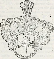 An illustration from Orbis Polonvs, splendoribus caeli: Triumphis mundi: pulchritudine animantium: decore aquatilium: naturae excellentia reptilium, condecoratvs. In qvo antiqva Sarmatarvm gentilitia, pervetvstae nobilitatis polonae insignia, vetera & noua indigenatus meritorum praemia & arma, specificantur & relucent. Nunc primum, vt Latinitati consecratus, ita claritate & veritate perspicuus (1641)