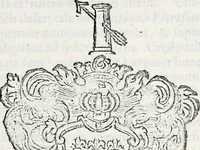 An illustration from Orbis Polonvs, splendoribus caeli: Triumphis mundi: pulchritudine animantium: decore aquatilium: naturae excellentia reptilium, condecoratvs. In qvo antiqva Sarmatarvm gentilitia, pervetvstae nobilitatis polonae insignia, vetera & noua indigenatus meritorum praemia & arma, specificantur & relucent. Nunc primum, vt Latinitati consecratus, ita claritate & veritate perspicuus (1641)