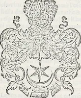 An illustration from Orbis Polonvs, splendoribus caeli: Triumphis mundi: pulchritudine animantium: decore aquatilium: naturae excellentia reptilium, condecoratvs. In qvo antiqva Sarmatarvm gentilitia, pervetvstae nobilitatis polonae insignia, vetera & noua indigenatus meritorum praemia & arma, specificantur & relucent. Nunc primum, vt Latinitati consecratus, ita claritate & veritate perspicuus (1641)
