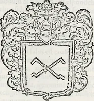 An illustration from Orbis Polonvs, splendoribus caeli: Triumphis mundi: pulchritudine animantium: decore aquatilium: naturae excellentia reptilium, condecoratvs. In qvo antiqva Sarmatarvm gentilitia, pervetvstae nobilitatis polonae insignia, vetera & noua indigenatus meritorum praemia & arma, specificantur & relucent. Nunc primum, vt Latinitati consecratus, ita claritate & veritate perspicuus (1641)