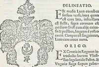 Picture 38 of 111 from Orbis Polonvs, splendoribus caeli: Triumphis mundi: pulchritudine animantium: decore aquatilium: naturae excellentia reptilium, condecoratvs. In qvo antiqva Sarmatarvm gentilitia, pervetvstae nobilitatis polonae insignia, vetera & noua indigenatus meritorum praemia & arma, specificantur & relucent. Nunc primum, vt Latinitati consecratus, ita claritate & veritate perspicuus (1641), leaf 514