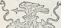 An illustration from Orbis Polonvs, splendoribus caeli: Triumphis mundi: pulchritudine animantium: decore aquatilium: naturae excellentia reptilium, condecoratvs. In qvo antiqva Sarmatarvm gentilitia, pervetvstae nobilitatis polonae insignia, vetera & noua indigenatus meritorum praemia & arma, specificantur & relucent. Nunc primum, vt Latinitati consecratus, ita claritate & veritate perspicuus (1641)