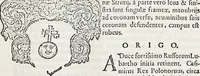 An illustration from Orbis Polonvs, splendoribus caeli: Triumphis mundi: pulchritudine animantium: decore aquatilium: naturae excellentia reptilium, condecoratvs. In qvo antiqva Sarmatarvm gentilitia, pervetvstae nobilitatis polonae insignia, vetera & noua indigenatus meritorum praemia & arma, specificantur & relucent. Nunc primum, vt Latinitati consecratus, ita claritate & veritate perspicuus (1641)