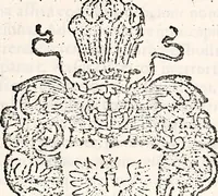 An illustration from Orbis Polonvs, splendoribus caeli: Triumphis mundi: pulchritudine animantium: decore aquatilium: naturae excellentia reptilium, condecoratvs. In qvo antiqva Sarmatarvm gentilitia, pervetvstae nobilitatis polonae insignia, vetera & noua indigenatus meritorum praemia & arma, specificantur & relucent. Nunc primum, vt Latinitati consecratus, ita claritate & veritate perspicuus (1641)