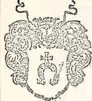 An illustration from Orbis Polonvs, splendoribus caeli: Triumphis mundi: pulchritudine animantium: decore aquatilium: naturae excellentia reptilium, condecoratvs. In qvo antiqva Sarmatarvm gentilitia, pervetvstae nobilitatis polonae insignia, vetera & noua indigenatus meritorum praemia & arma, specificantur & relucent. Nunc primum, vt Latinitati consecratus, ita claritate & veritate perspicuus (1641)