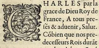 An illustration from Ordonnance du Roy svr l'abbreviation des proces, et consignation de certaine somme de deniers par ceux qui plaideront. Publié en la Cour de Parlement a Paris, le treizieme iour de mois de Decebre 1563. [device]. (1563)