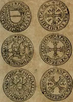 An illustration from Ordonnancie ende instructie naer de welcke voort-aen hen moeten reguleren die ghesworen wisselaers ofte collecteurs vande goude ende silvere penningen, wesende verboden, gheschroyt, te licht oft te seer versleten, ende oversulex verclaert ende ghehouden voor billoen, daer toe geoommitteert om de selve te leveren inde munten van Sijne Majesteyt, ende al daer bekeert te worden in penninghen van hunnen slaghe (1633)