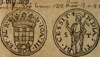 An illustration from Ordonnancie ende instructie naer de welcke voort-aen hen moeten reguleren die ghesworen wisselaers ofte collecteurs vande goude ende silvere penningen, wesende verboden, gheschroyt, te licht oft te seer versleten, ende oversulex verclaert ende ghehouden voor billoen, daer toe geoommitteert om de selve te leveren inde munten van Sijne Majesteyt, ende al daer bekeert te worden in penninghen van hunnen slaghe (1633)
