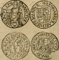 An illustration from Ordonnancie ende instructie naer de welcke voort-aen hen moeten reguleren die ghesworen wisselaers ofte collecteurs vande goude ende silvere penningen, wesende verboden, gheschroyt, te licht oft te seer versleten, ende oversulex verclaert ende ghehouden voor billoen, daer toe geoommitteert om de selve te leveren inde munten van Sijne Majesteyt, ende al daer bekeert te worden in penninghen van hunnen slaghe (1633)