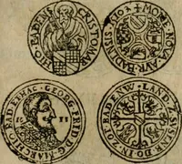 An illustration from Ordonnancie ende instructie naer de welcke voort-aen hen moeten reguleren die ghesworen wisselaers ofte collecteurs vande goude ende silvere penningen, wesende verboden, gheschroyt, te licht oft te seer versleten, ende oversulex verclaert ende ghehouden voor billoen, daer toe geoommitteert om de selve te leveren inde munten van Sijne Majesteyt, ende al daer bekeert te worden in penninghen van hunnen slaghe (1633)