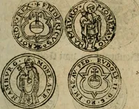 An illustration from Ordonnancie ende instructie naer de welcke voort-aen hen moeten reguleren die ghesworen wisselaers ofte collecteurs vande goude ende silvere penningen, wesende verboden, gheschroyt, te licht oft te seer versleten, ende oversulex verclaert ende ghehouden voor billoen, daer toe geoommitteert om de selve te leveren inde munten van Sijne Majesteyt, ende al daer bekeert te worden in penninghen van hunnen slaghe (1633)