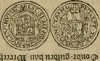 An illustration from Ordonnancie ende instructie naer de welcke voort-aen hen moeten reguleren die ghesworen wisselaers ofte collecteurs vande goude ende silvere penningen, wesende verboden, gheschroyt, te licht oft te seer versleten, ende oversulex verclaert ende ghehouden voor billoen, daer toe geoommitteert om de selve te leveren inde munten van Sijne Majesteyt, ende al daer bekeert te worden in penninghen van hunnen slaghe (1633)