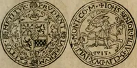 An illustration from Ordonnancie ende instructie naer de welcke voort-aen hen moeten reguleren die ghesworen wisselaers ofte collecteurs vande goude ende silvere penningen, wesende verboden, gheschroyt, te licht oft te seer versleten, ende oversulex verclaert ende ghehouden voor billoen, daer toe geoommitteert om de selve te leveren inde munten van Sijne Majesteyt, ende al daer bekeert te worden in penninghen van hunnen slaghe (1633)