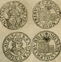 An illustration from Ordonnancie ende instructie naer de welcke voort-aen hen moeten reguleren die ghesworen wisselaers ofte collecteurs vande goude ende silvere penningen, wesende verboden, gheschroyt, te licht oft te seer versleten, ende oversulex verclaert ende ghehouden voor billoen, daer toe geoommitteert om de selve te leveren inde munten van Sijne Majesteyt, ende al daer bekeert te worden in penninghen van hunnen slaghe (1633)