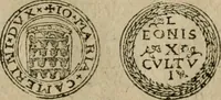 An illustration from Ordonnancie ende instructie naer de welcke voort-aen hen moeten reguleren die ghesworen wisselaers ofte collecteurs vande goude ende silvere penningen, wesende verboden, gheschroyt, te licht oft te seer versleten, ende oversulex verclaert ende ghehouden voor billoen, daer toe geoommitteert om de selve te leveren inde munten van Sijne Majesteyt, ende al daer bekeert te worden in penninghen van hunnen slaghe (1633)
