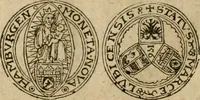 An illustration from Ordonnancie ende instructie naer de welcke voort-aen hen moeten reguleren die ghesworen wisselaers ofte collecteurs vande goude ende silvere penningen, wesende verboden, gheschroyt, te licht oft te seer versleten, ende oversulex verclaert ende ghehouden voor billoen, daer toe geoommitteert om de selve te leveren inde munten van Sijne Majesteyt, ende al daer bekeert te worden in penninghen van hunnen slaghe (1633)