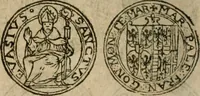 An illustration from Ordonnancie ende instructie naer de welcke voort-aen hen moeten reguleren die ghesworen wisselaers ofte collecteurs vande goude ende silvere penningen, wesende verboden, gheschroyt, te licht oft te seer versleten, ende oversulex verclaert ende ghehouden voor billoen, daer toe geoommitteert om de selve te leveren inde munten van Sijne Majesteyt, ende al daer bekeert te worden in penninghen van hunnen slaghe (1633)