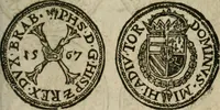 An illustration from Ordonnancie ende instructie naer de welcke voort-aen hen moeten reguleren die ghesworen wisselaers ofte collecteurs vande goude ende silvere penningen, wesende verboden, gheschroyt, te licht oft te seer versleten, ende oversulex verclaert ende ghehouden voor billoen, daer toe geoommitteert om de selve te leveren inde munten van Sijne Majesteyt, ende al daer bekeert te worden in penninghen van hunnen slaghe (1633)