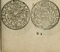 An illustration from Ordonnancie ende instructie naer de welcke voort-aen hen moeten reguleren die ghesworen wisselaers ofte collecteurs vande goude ende silvere penningen, wesende verboden, gheschroyt, te licht oft te seer versleten, ende oversulex verclaert ende ghehouden voor billoen, daer toe geoommitteert om de selve te leveren inde munten van Sijne Majesteyt, ende al daer bekeert te worden in penninghen van hunnen slaghe (1633)