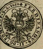 An illustration from Ordonnancie ende instructie naer de welcke voort-aen hen moeten reguleren die ghesworen wisselaers ofte collecteurs vande goude ende silvere penningen, wesende verboden, gheschroyt, te licht oft te seer versleten, ende oversulex verclaert ende ghehouden voor billoen, daer toe geoommitteert om de selve te leveren inde munten van Sijne Majesteyt, ende al daer bekeert te worden in penninghen van hunnen slaghe (1633)