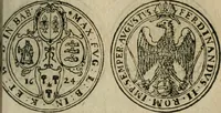 An illustration from Ordonnancie ende instructie naer de welcke voort-aen hen moeten reguleren die ghesworen wisselaers ofte collecteurs vande goude ende silvere penningen, wesende verboden, gheschroyt, te licht oft te seer versleten, ende oversulex verclaert ende ghehouden voor billoen, daer toe geoommitteert om de selve te leveren inde munten van Sijne Majesteyt, ende al daer bekeert te worden in penninghen van hunnen slaghe (1633)