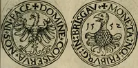 An illustration from Ordonnancie ende instructie naer de welcke voort-aen hen moeten reguleren die ghesworen wisselaers ofte collecteurs vande goude ende silvere penningen, wesende verboden, gheschroyt, te licht oft te seer versleten, ende oversulex verclaert ende ghehouden voor billoen, daer toe geoommitteert om de selve te leveren inde munten van Sijne Majesteyt, ende al daer bekeert te worden in penninghen van hunnen slaghe (1633)