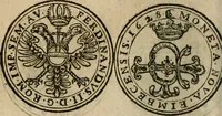 An illustration from Ordonnancie ende instructie naer de welcke voort-aen hen moeten reguleren die ghesworen wisselaers ofte collecteurs vande goude ende silvere penningen, wesende verboden, gheschroyt, te licht oft te seer versleten, ende oversulex verclaert ende ghehouden voor billoen, daer toe geoommitteert om de selve te leveren inde munten van Sijne Majesteyt, ende al daer bekeert te worden in penninghen van hunnen slaghe (1633)