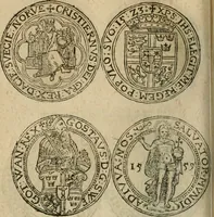 An illustration from Ordonnancie ende instructie naer de welcke voort-aen hen moeten reguleren die ghesworen wisselaers ofte collecteurs vande goude ende silvere penningen, wesende verboden, gheschroyt, te licht oft te seer versleten, ende oversulex verclaert ende ghehouden voor billoen, daer toe geoommitteert om de selve te leveren inde munten van Sijne Majesteyt, ende al daer bekeert te worden in penninghen van hunnen slaghe (1633)