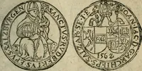 An illustration from Ordonnancie ende instructie naer de welcke voort-aen hen moeten reguleren die ghesworen wisselaers ofte collecteurs vande goude ende silvere penningen, wesende verboden, gheschroyt, te licht oft te seer versleten, ende oversulex verclaert ende ghehouden voor billoen, daer toe geoommitteert om de selve te leveren inde munten van Sijne Majesteyt, ende al daer bekeert te worden in penninghen van hunnen slaghe (1633)