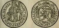An illustration from Ordonnancie ende instructie naer de welcke voort-aen hen moeten reguleren die ghesworen wisselaers ofte collecteurs vande goude ende silvere penningen, wesende verboden, gheschroyt, te licht oft te seer versleten, ende oversulex verclaert ende ghehouden voor billoen, daer toe geoommitteert om de selve te leveren inde munten van Sijne Majesteyt, ende al daer bekeert te worden in penninghen van hunnen slaghe (1633)
