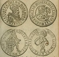 An illustration from Ordonnancie ende instructie naer de welcke voort-aen hen moeten reguleren die ghesworen wisselaers ofte collecteurs vande goude ende silvere penningen, wesende verboden, gheschroyt, te licht oft te seer versleten, ende oversulex verclaert ende ghehouden voor billoen, daer toe geoommitteert om de selve te leveren inde munten van Sijne Majesteyt, ende al daer bekeert te worden in penninghen van hunnen slaghe (1633)