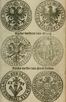 An illustration from Ordonnancie ende instructie naer de welcke voort-aen hen moeten reguleren die ghesworen wisselaers ofte collecteurs vande goude ende silvere penningen, wesende verboden, gheschroyt, te licht oft te seer versleten, ende oversulex verclaert ende ghehouden voor billoen, daer toe geoommitteert om de selve te leveren inde munten van Sijne Majesteyt, ende al daer bekeert te worden in penninghen van hunnen slaghe (1633)