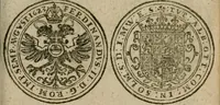 An illustration from Ordonnancie ende instructie naer de welcke voort-aen hen moeten reguleren die ghesworen wisselaers ofte collecteurs vande goude ende silvere penningen, wesende verboden, gheschroyt, te licht oft te seer versleten, ende oversulex verclaert ende ghehouden voor billoen, daer toe geoommitteert om de selve te leveren inde munten van Sijne Majesteyt, ende al daer bekeert te worden in penninghen van hunnen slaghe (1633)