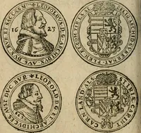 An illustration from Ordonnancie ende instructie naer de welcke voort-aen hen moeten reguleren die ghesworen wisselaers ofte collecteurs vande goude ende silvere penningen, wesende verboden, gheschroyt, te licht oft te seer versleten, ende oversulex verclaert ende ghehouden voor billoen, daer toe geoommitteert om de selve te leveren inde munten van Sijne Majesteyt, ende al daer bekeert te worden in penninghen van hunnen slaghe (1633)