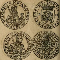 An illustration from Ordonnancie ende instructie naer de welcke voort-aen hen moeten reguleren die ghesworen wisselaers ofte collecteurs vande goude ende silvere penningen, wesende verboden, gheschroyt, te licht oft te seer versleten, ende oversulex verclaert ende ghehouden voor billoen, daer toe geoommitteert om de selve te leveren inde munten van Sijne Majesteyt, ende al daer bekeert te worden in penninghen van hunnen slaghe (1633)