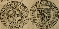 An illustration from Ordonnancie ende instructie naer de welcke voort-aen hen moeten reguleren die ghesworen wisselaers ofte collecteurs vande goude ende silvere penningen, wesende verboden, gheschroyt, te licht oft te seer versleten, ende oversulex verclaert ende ghehouden voor billoen, daer toe geoommitteert om de selve te leveren inde munten van Sijne Majesteyt, ende al daer bekeert te worden in penninghen van hunnen slaghe (1633)