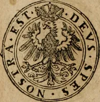 An illustration from Ordonnancie ende instructie naer de welcke voort-aen hen moeten reguleren die ghesworen wisselaers ofte collecteurs vande goude ende silvere penningen, wesende verboden, gheschroyt, te licht oft te seer versleten, ende oversulex verclaert ende ghehouden voor billoen, daer toe geoommitteert om de selve te leveren inde munten van Sijne Majesteyt, ende al daer bekeert te worden in penninghen van hunnen slaghe (1633)