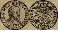 An illustration from Ordonnancie ende instructie naer de welcke voort-aen hen moeten reguleren die ghesworen wisselaers ofte collecteurs vande goude ende silvere penningen, wesende verboden, gheschroyt, te licht oft te seer versleten, ende oversulex verclaert ende ghehouden voor billoen, daer toe geoommitteert om de selve te leveren inde munten van Sijne Majesteyt, ende al daer bekeert te worden in penninghen van hunnen slaghe (1633)