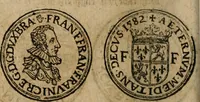 An illustration from Ordonnancie ende instructie naer de welcke voort-aen hen moeten reguleren die ghesworen wisselaers ofte collecteurs vande goude ende silvere penningen, wesende verboden, gheschroyt, te licht oft te seer versleten, ende oversulex verclaert ende ghehouden voor billoen, daer toe geoommitteert om de selve te leveren inde munten van Sijne Majesteyt, ende al daer bekeert te worden in penninghen van hunnen slaghe (1633)