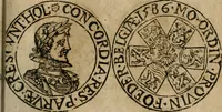 An illustration from Ordonnancie ende instructie naer de welcke voort-aen hen moeten reguleren die ghesworen wisselaers ofte collecteurs vande goude ende silvere penningen, wesende verboden, gheschroyt, te licht oft te seer versleten, ende oversulex verclaert ende ghehouden voor billoen, daer toe geoommitteert om de selve te leveren inde munten van Sijne Majesteyt, ende al daer bekeert te worden in penninghen van hunnen slaghe (1633)