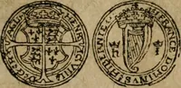 An illustration from Ordonnancie ende instructie naer de welcke voort-aen hen moeten reguleren die ghesworen wisselaers ofte collecteurs vande goude ende silvere penningen, wesende verboden, gheschroyt, te licht oft te seer versleten, ende oversulex verclaert ende ghehouden voor billoen, daer toe geoommitteert om de selve te leveren inde munten van Sijne Majesteyt, ende al daer bekeert te worden in penninghen van hunnen slaghe (1633)