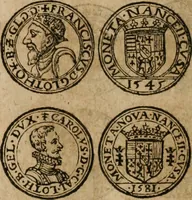 An illustration from Ordonnancie ende instructie naer de welcke voort-aen hen moeten reguleren die ghesworen wisselaers ofte collecteurs vande goude ende silvere penningen, wesende verboden, gheschroyt, te licht oft te seer versleten, ende oversulex verclaert ende ghehouden voor billoen, daer toe geoommitteert om de selve te leveren inde munten van Sijne Majesteyt, ende al daer bekeert te worden in penninghen van hunnen slaghe (1633)