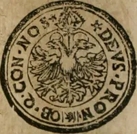An illustration from Ordonnancie ende instructie naer de welcke voort-aen hen moeten reguleren die ghesworen wisselaers ofte collecteurs vande goude ende silvere penningen, wesende verboden, gheschroyt, te licht oft te seer versleten, ende oversulex verclaert ende ghehouden voor billoen, daer toe geoommitteert om de selve te leveren inde munten van Sijne Majesteyt, ende al daer bekeert te worden in penninghen van hunnen slaghe (1633)