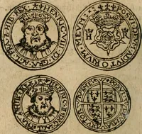 An illustration from Ordonnancie ende instructie naer de welcke voort-aen hen moeten reguleren die ghesworen wisselaers ofte collecteurs vande goude ende silvere penningen, wesende verboden, gheschroyt, te licht oft te seer versleten, ende oversulex verclaert ende ghehouden voor billoen, daer toe geoommitteert om de selve te leveren inde munten van Sijne Majesteyt, ende al daer bekeert te worden in penninghen van hunnen slaghe (1633)