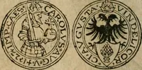 An illustration from Ordonnancie ende instructie naer de welcke voort-aen hen moeten reguleren die ghesworen wisselaers ofte collecteurs vande goude ende silvere penningen, wesende verboden, gheschroyt, te licht oft te seer versleten, ende oversulex verclaert ende ghehouden voor billoen, daer toe geoommitteert om de selve te leveren inde munten van Sijne Majesteyt, ende al daer bekeert te worden in penninghen van hunnen slaghe (1633)