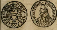 An illustration from Ordonnancie ende instructie naer de welcke voort-aen hen moeten reguleren die ghesworen wisselaers ofte collecteurs vande goude ende silvere penningen, wesende verboden, gheschroyt, te licht oft te seer versleten, ende oversulex verclaert ende ghehouden voor billoen, daer toe geoommitteert om de selve te leveren inde munten van Sijne Majesteyt, ende al daer bekeert te worden in penninghen van hunnen slaghe (1633)