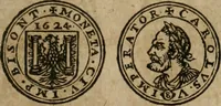 An illustration from Ordonnancie ende instructie naer de welcke voort-aen hen moeten reguleren die ghesworen wisselaers ofte collecteurs vande goude ende silvere penningen, wesende verboden, gheschroyt, te licht oft te seer versleten, ende oversulex verclaert ende ghehouden voor billoen, daer toe geoommitteert om de selve te leveren inde munten van Sijne Majesteyt, ende al daer bekeert te worden in penninghen van hunnen slaghe (1633)