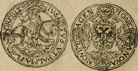 An illustration from Ordonnancie ende instructie naer de welcke voort-aen hen moeten reguleren die ghesworen wisselaers ofte collecteurs vande goude ende silvere penningen, wesende verboden, gheschroyt, te licht oft te seer versleten, ende oversulex verclaert ende ghehouden voor billoen, daer toe geoommitteert om de selve te leveren inde munten van Sijne Majesteyt, ende al daer bekeert te worden in penninghen van hunnen slaghe (1633)