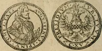 An illustration from Ordonnancie ende instructie naer de welcke voort-aen hen moeten reguleren die ghesworen wisselaers ofte collecteurs vande goude ende silvere penningen, wesende verboden, gheschroyt, te licht oft te seer versleten, ende oversulex verclaert ende ghehouden voor billoen, daer toe geoommitteert om de selve te leveren inde munten van Sijne Majesteyt, ende al daer bekeert te worden in penninghen van hunnen slaghe (1633)